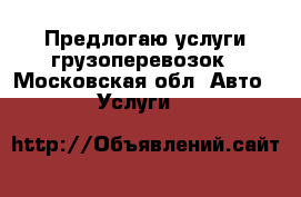 Предлогаю услуги грузоперевозок - Московская обл. Авто » Услуги   